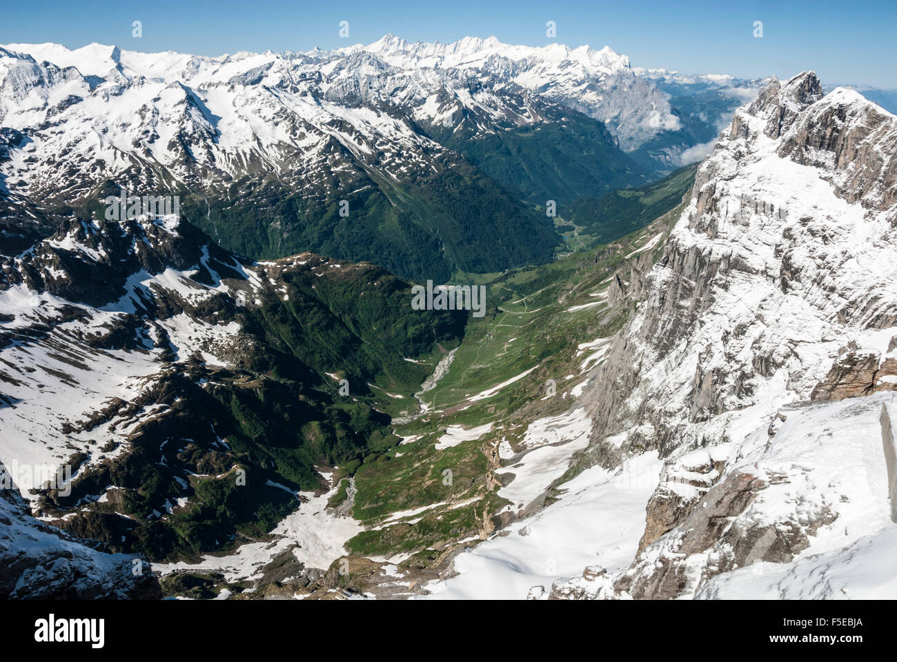 Wendental, visto da Titlis, al di sopra di Engelberg, Unterwald, Svizzera, Europa Foto Stock