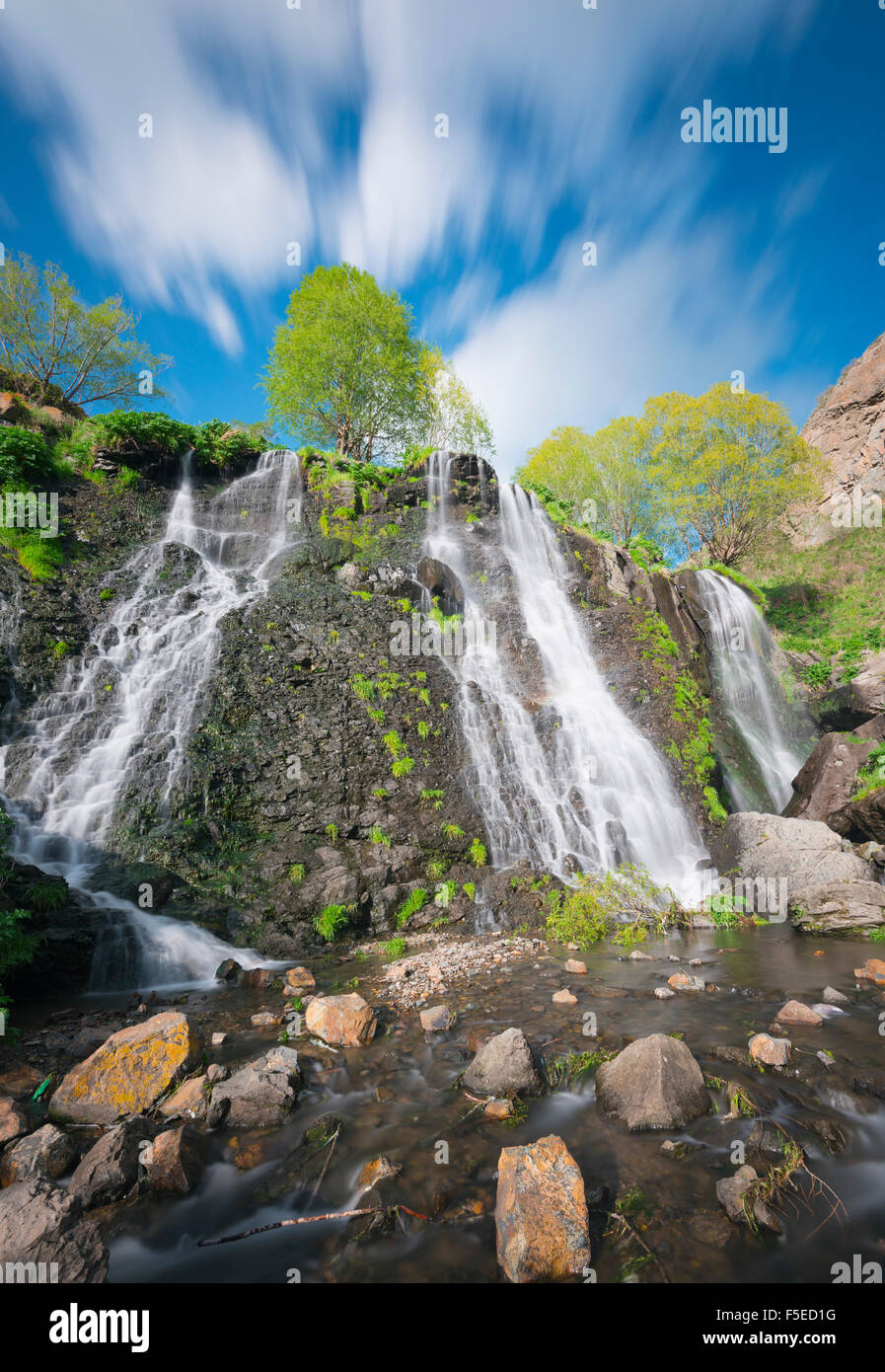 Shaki cascata, Provincia di Syunik, Armenia, nel Caucaso e in Asia Centrale, Asia Foto Stock