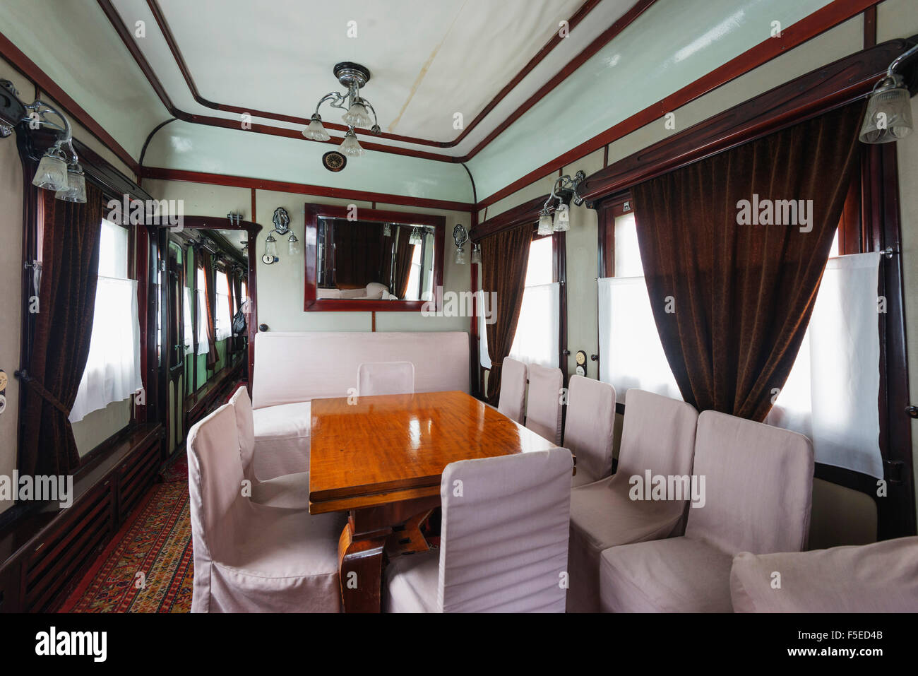 Stalin a prova di proiettile vagone ferroviario, Museo di Joseph Stalin, Gori, Georgia, nel Caucaso e in Asia Centrale, Asia Foto Stock