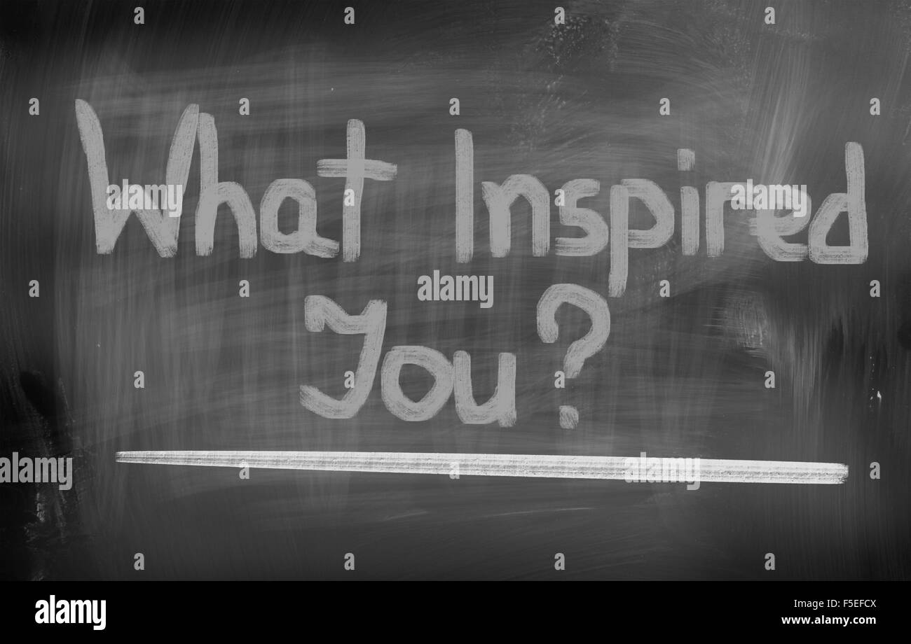 Che cosa vi ha ispirati Concept Foto Stock