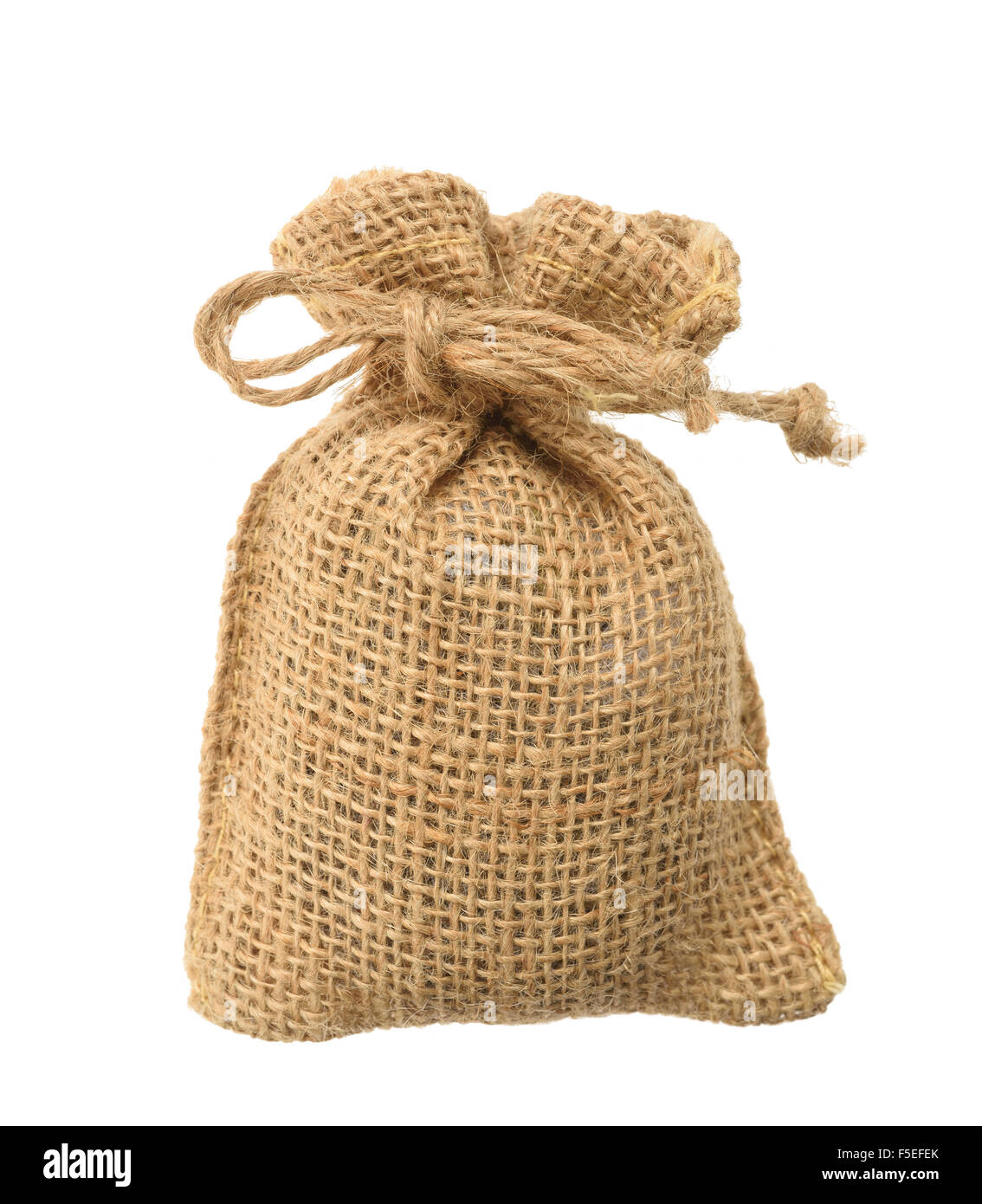 Sacco di Hesse con formazione di legami su sfondo bianco Foto Stock