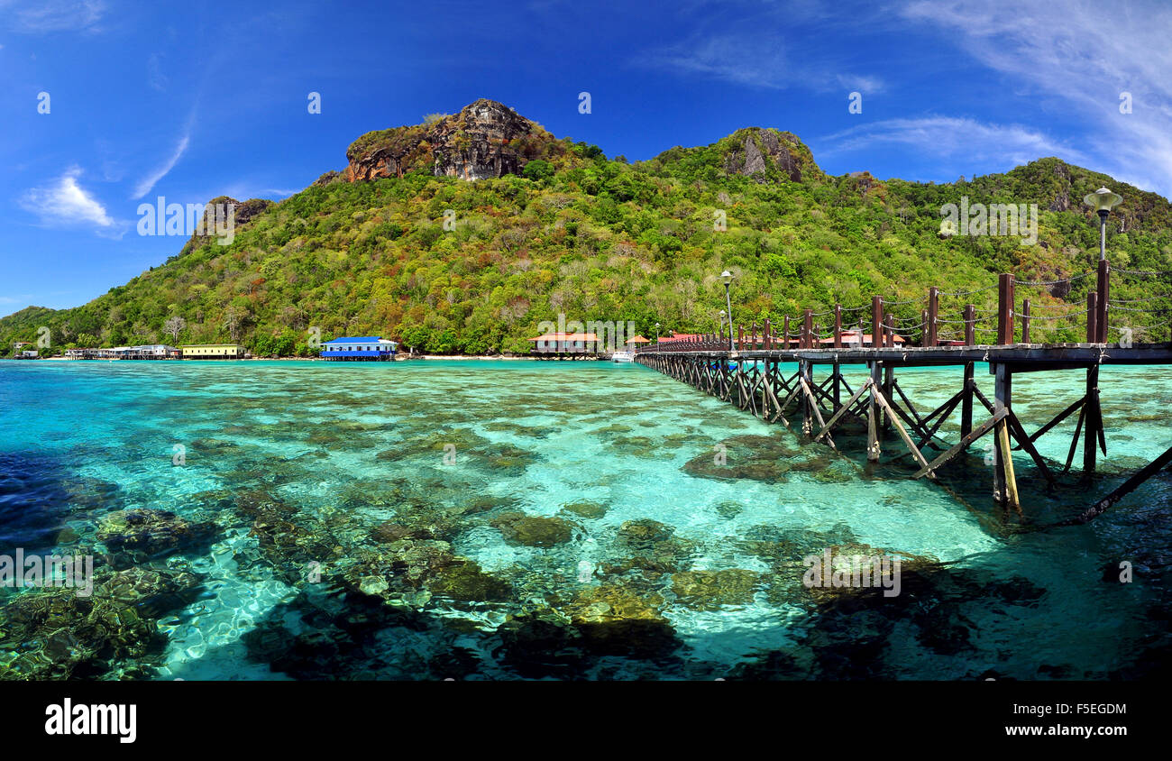 Bohey Dulang Isola, Semporna, Borneo Malaysia Foto Stock