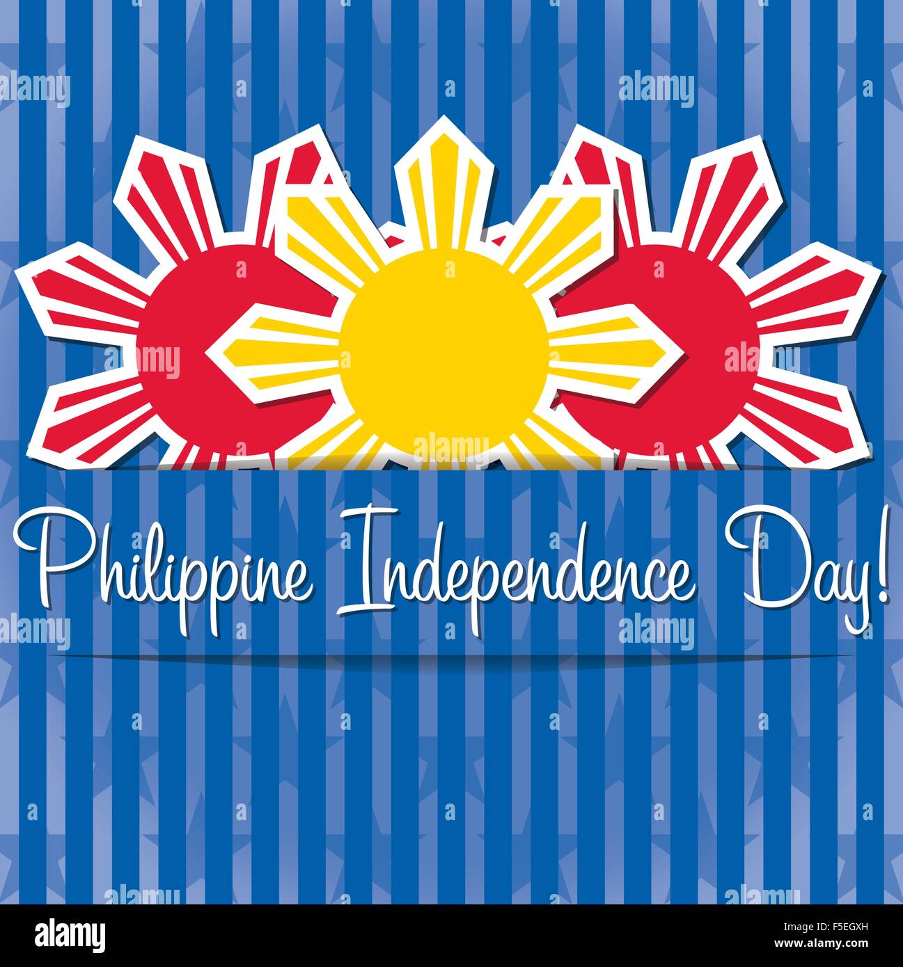 Filippine Independence Day card in formato vettoriale. Illustrazione Vettoriale