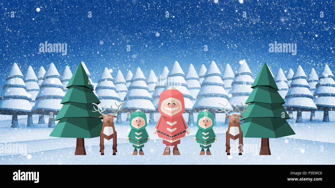 Immagine composita di buon natale illustrazione Foto Stock