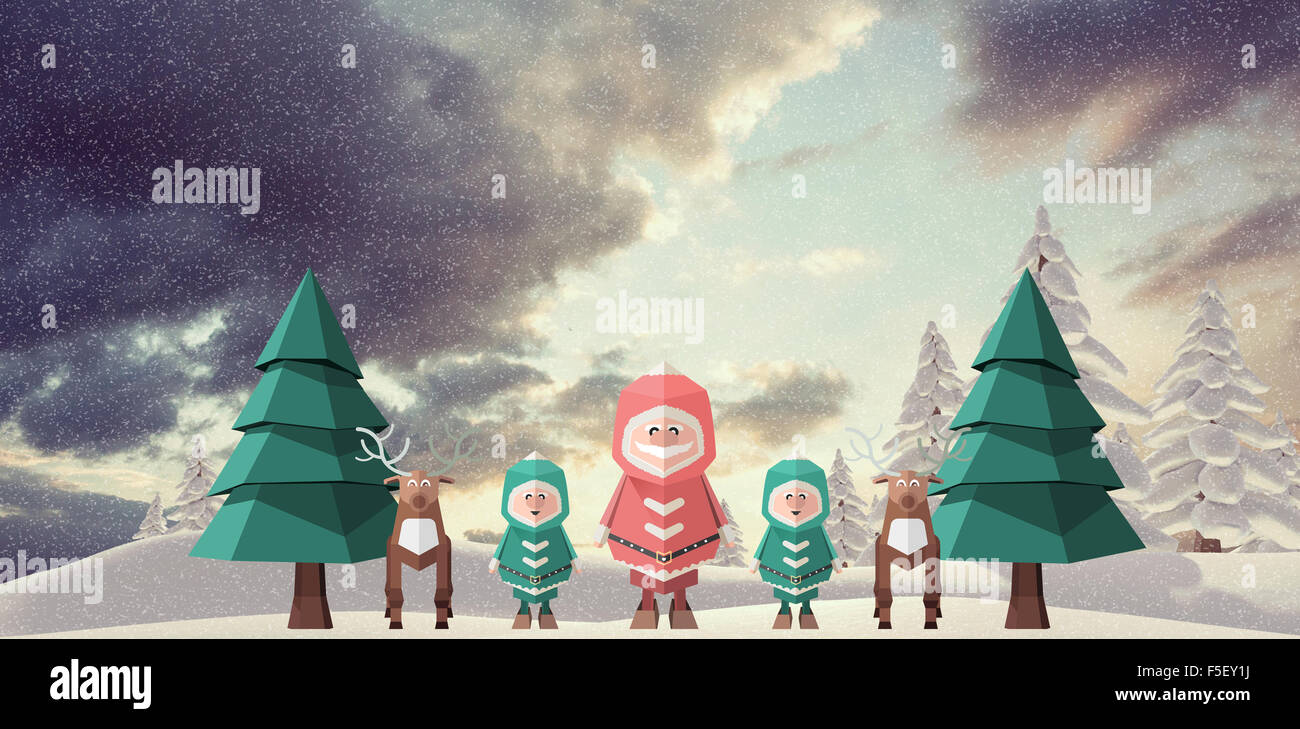 Immagine composita di buon natale illustrazione Foto Stock