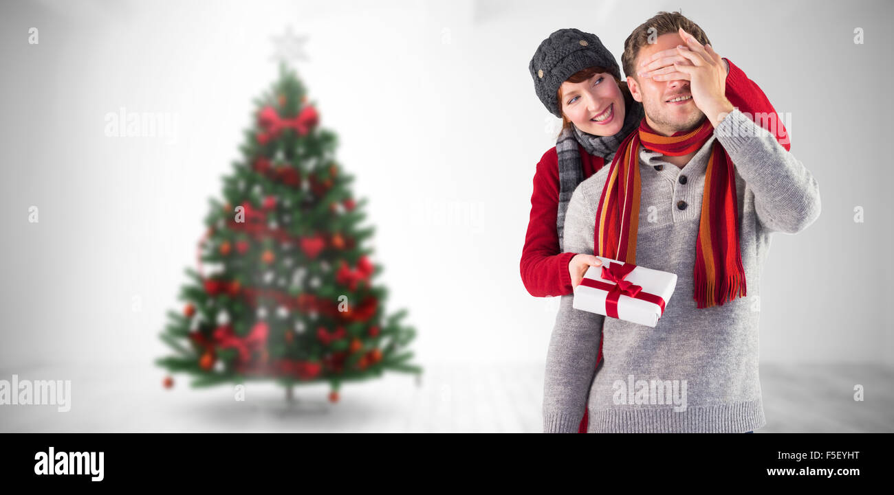Immagine composita della donna che un uomo presente Foto Stock