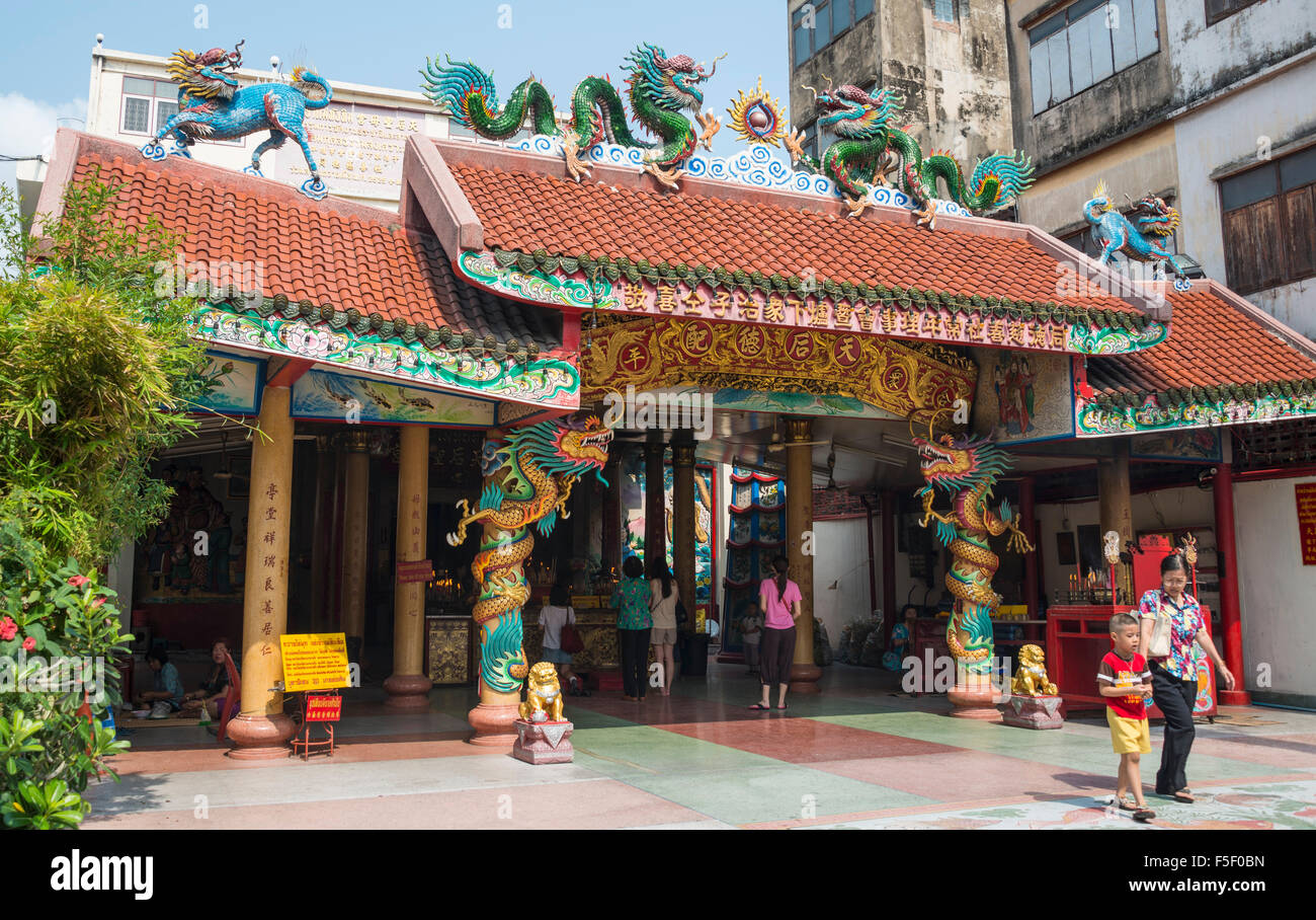 Il tempio Cinese Chinatown, Bangkok, Thailandia Foto Stock