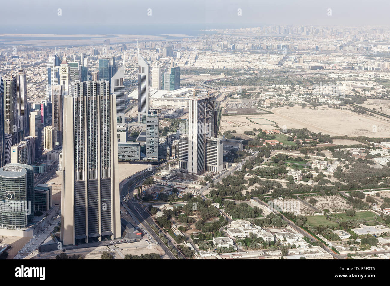 Skyline di Dubai, Emirati Arabi Uniti. Foto Stock