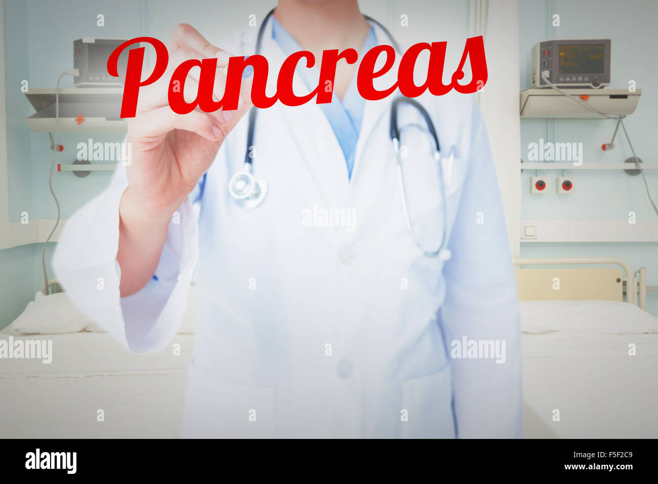 Il pancreas contro la camera sterile Foto Stock