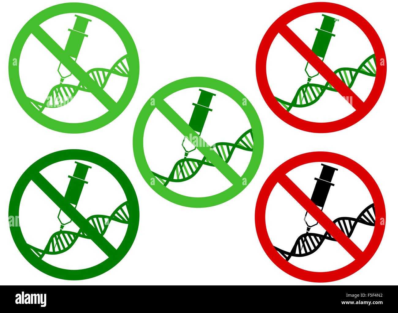 Ogm (organismi geneticamente modificati) icona gratis Foto Stock