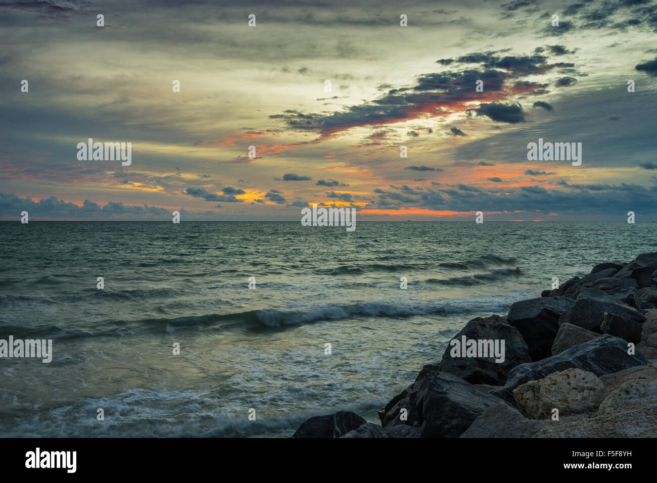 Miami Beach Sunrise, Miami, Florida Foto Stock