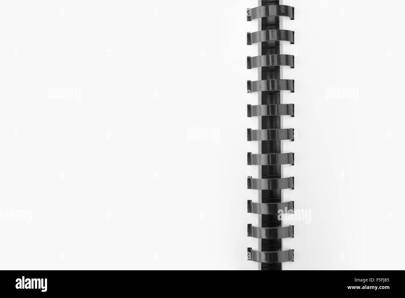 Modello bianco con legante nero Foto Stock