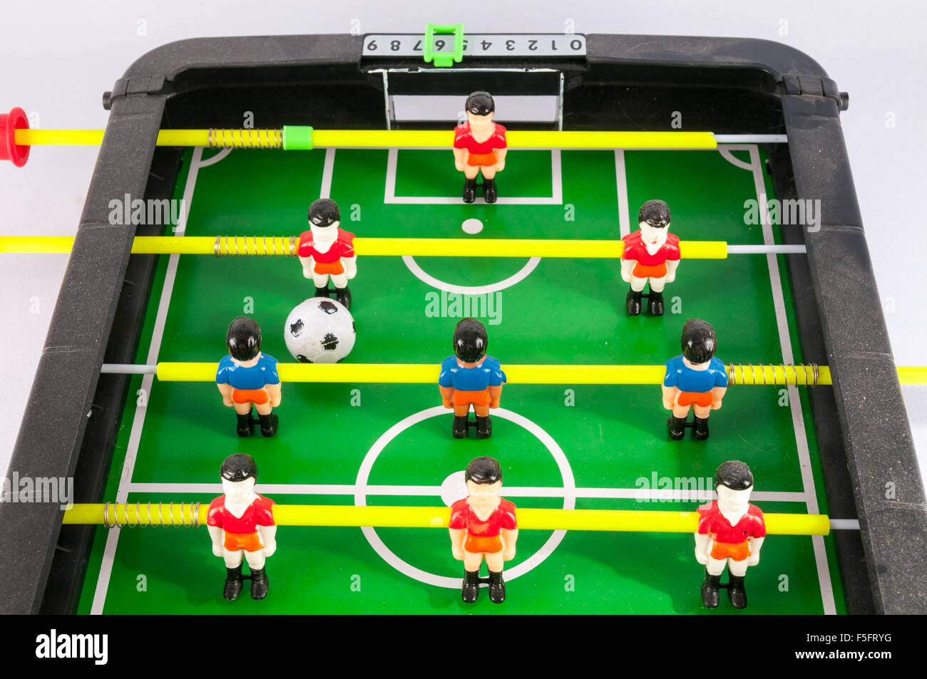 Foosball calcio gioco giocattolo Foto Stock