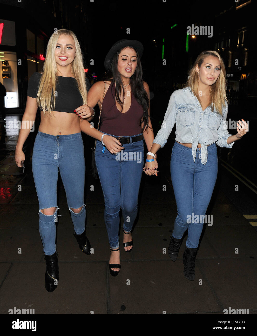 Celebrità frequentare il 'Jeans per geni' Party, tenutosi a Chinawhite nightclub dotato: Melissa Reeves, Marnie Simpson, Chloe Goodman dove: Londra, Regno Unito quando: 02 Set 2015 Foto Stock