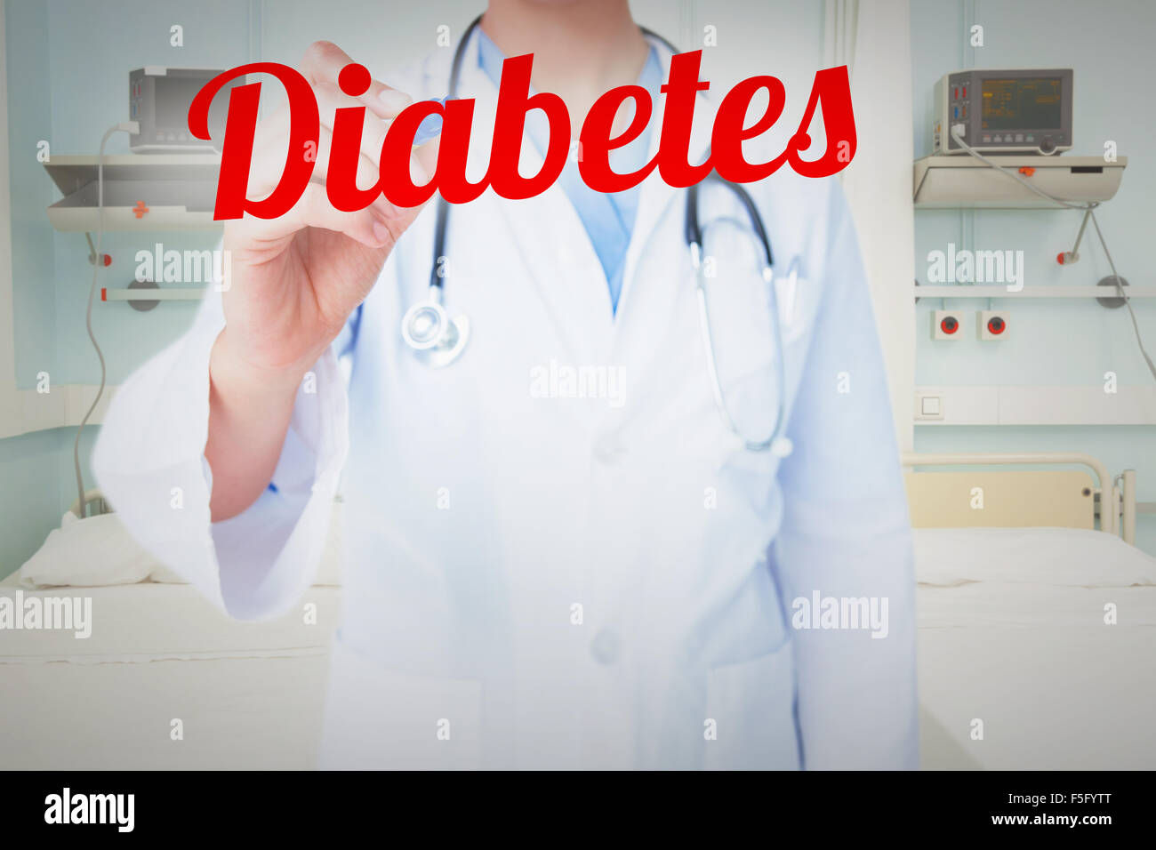 Il Diabete contro la camera sterile Foto Stock