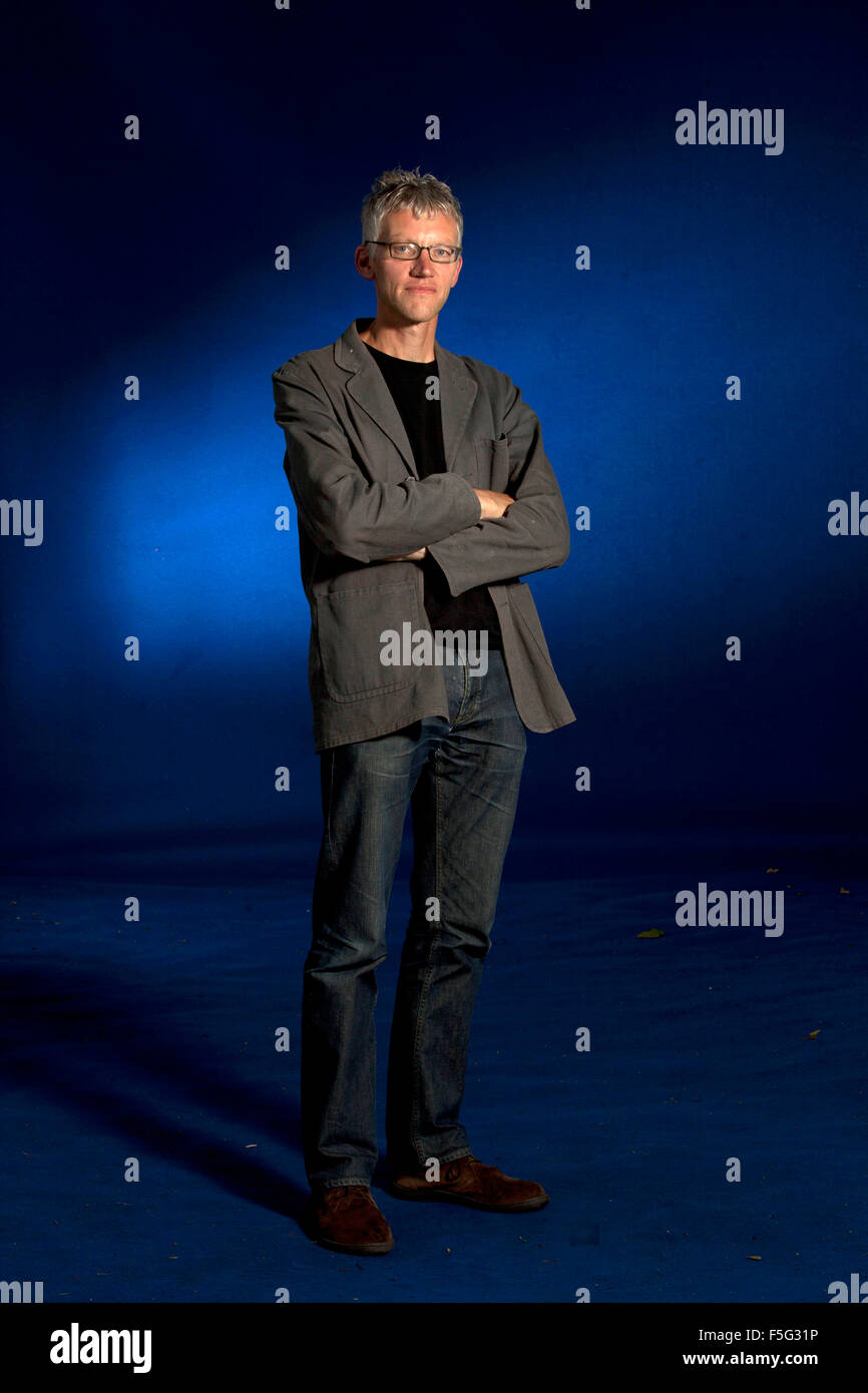 Un ritratto di Tom Holland durante l'Edinburgh International Book Festival 2012 in Charlotte Square Gardens Pic da pak@ Mera Foto Stock