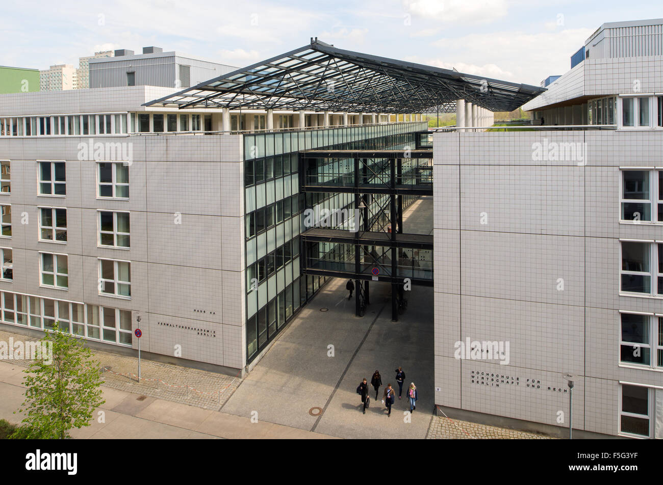 Berlino, Germania Berlino Scuola di economia e diritto, Campus Lichtenberg, Casa 6a e 6b Foto Stock