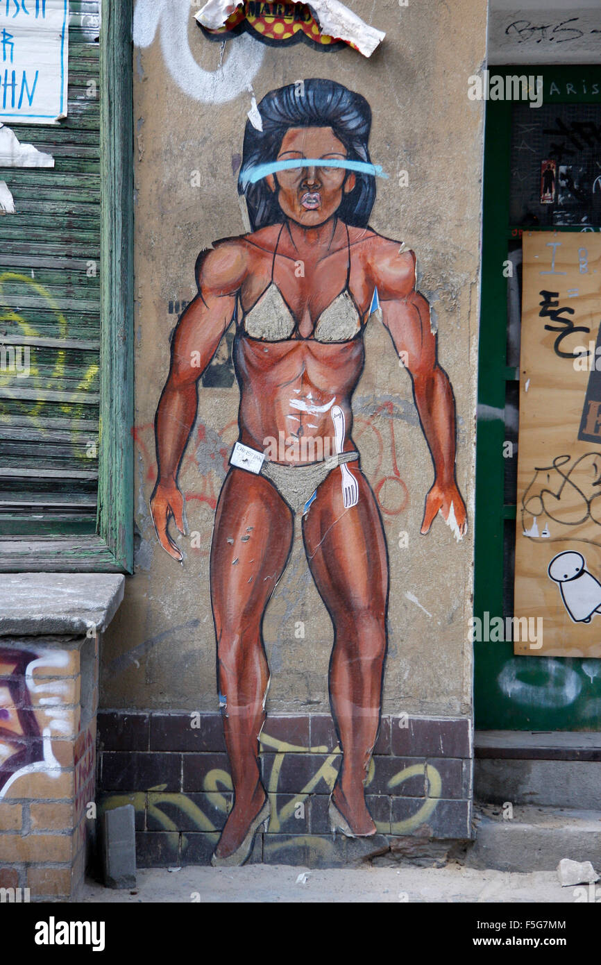 Graffity, Berlin-Mitte. Foto Stock