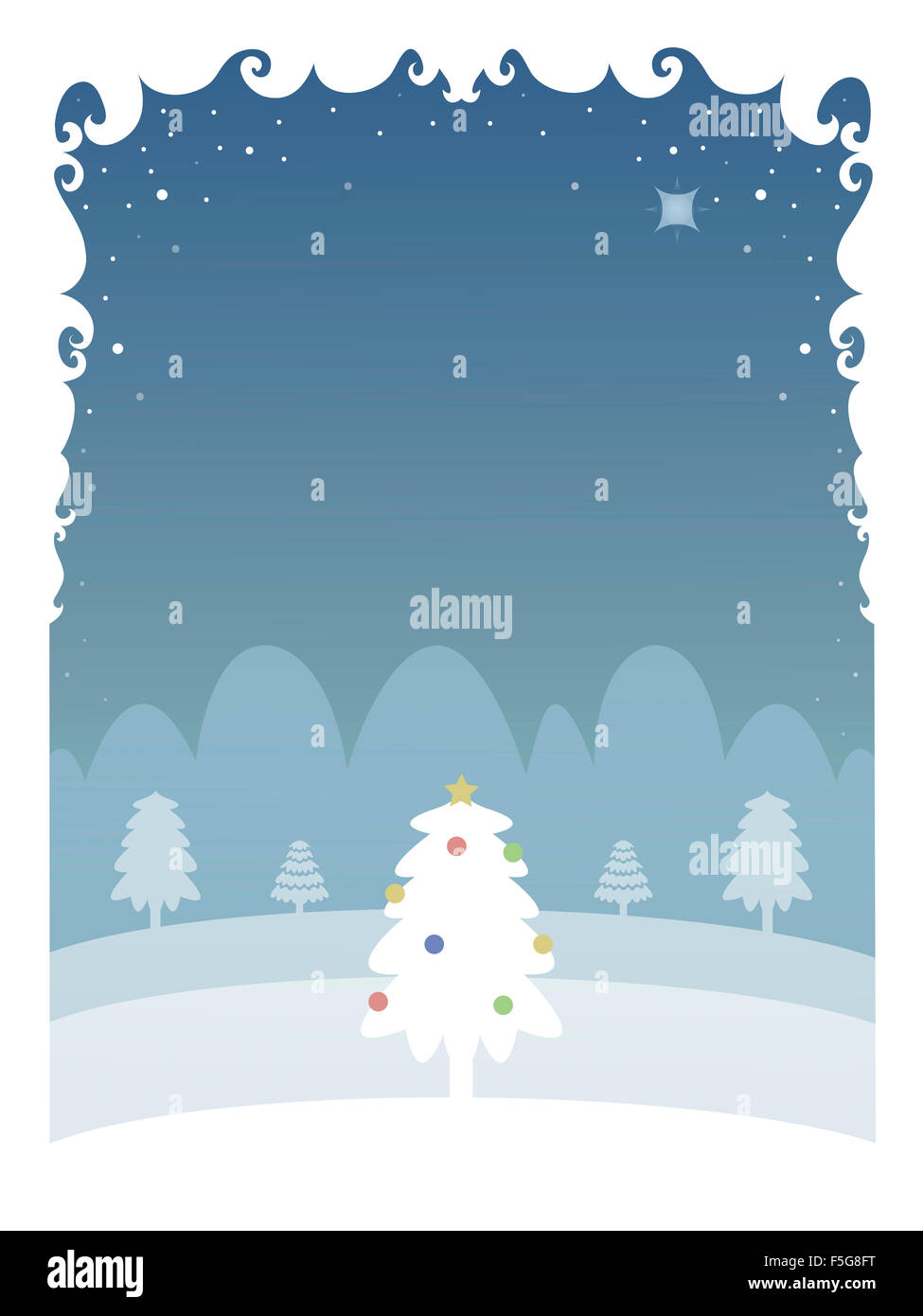 Poster di natale con spazio per includere testo modificabile nel file vettoriale Foto Stock