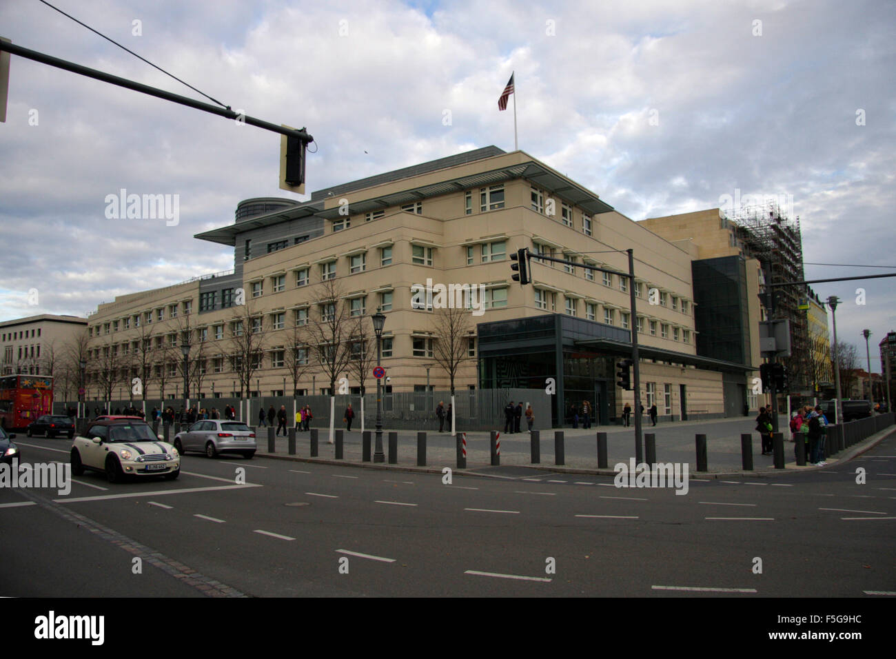 Ci die amerikanische Botschaft von der aus vermutlich das gesamte politische Berlin, inklusive der Kanzlerinnentelefone, abgeho Foto Stock