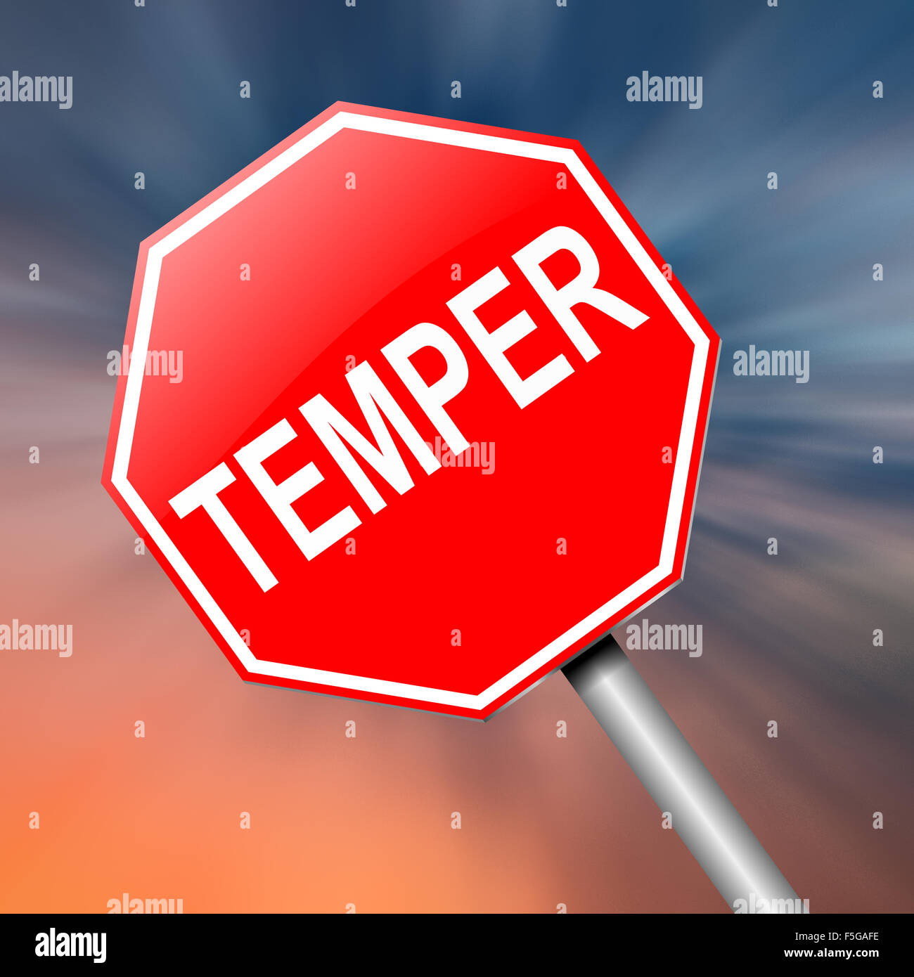 Concetto di temperamento. Foto Stock