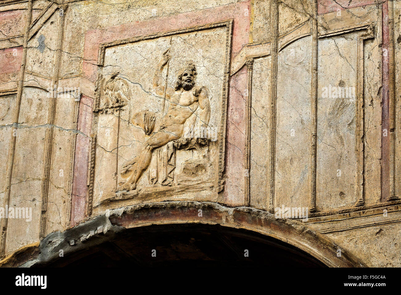 La figura su bagni Stabian ingresso Pompei Campania Italia Foto Stock
