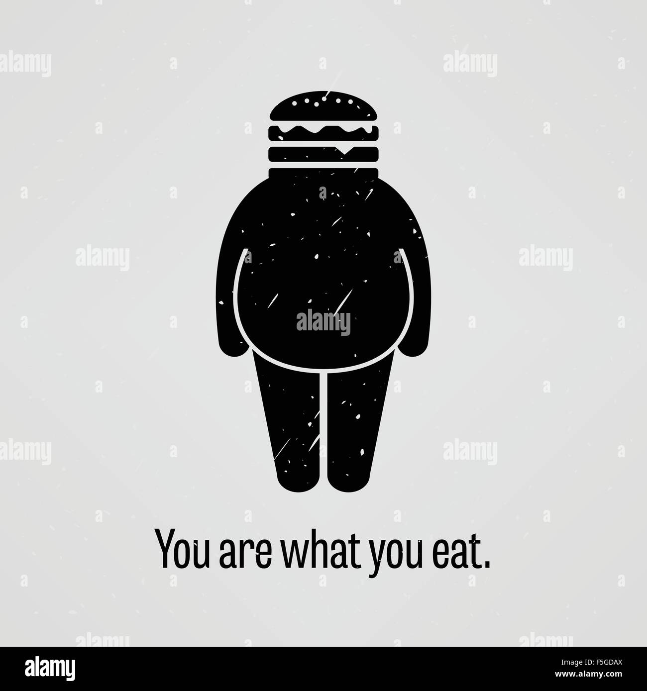 Siamo quello che mangiamo Versione FAT Illustrazione Vettoriale