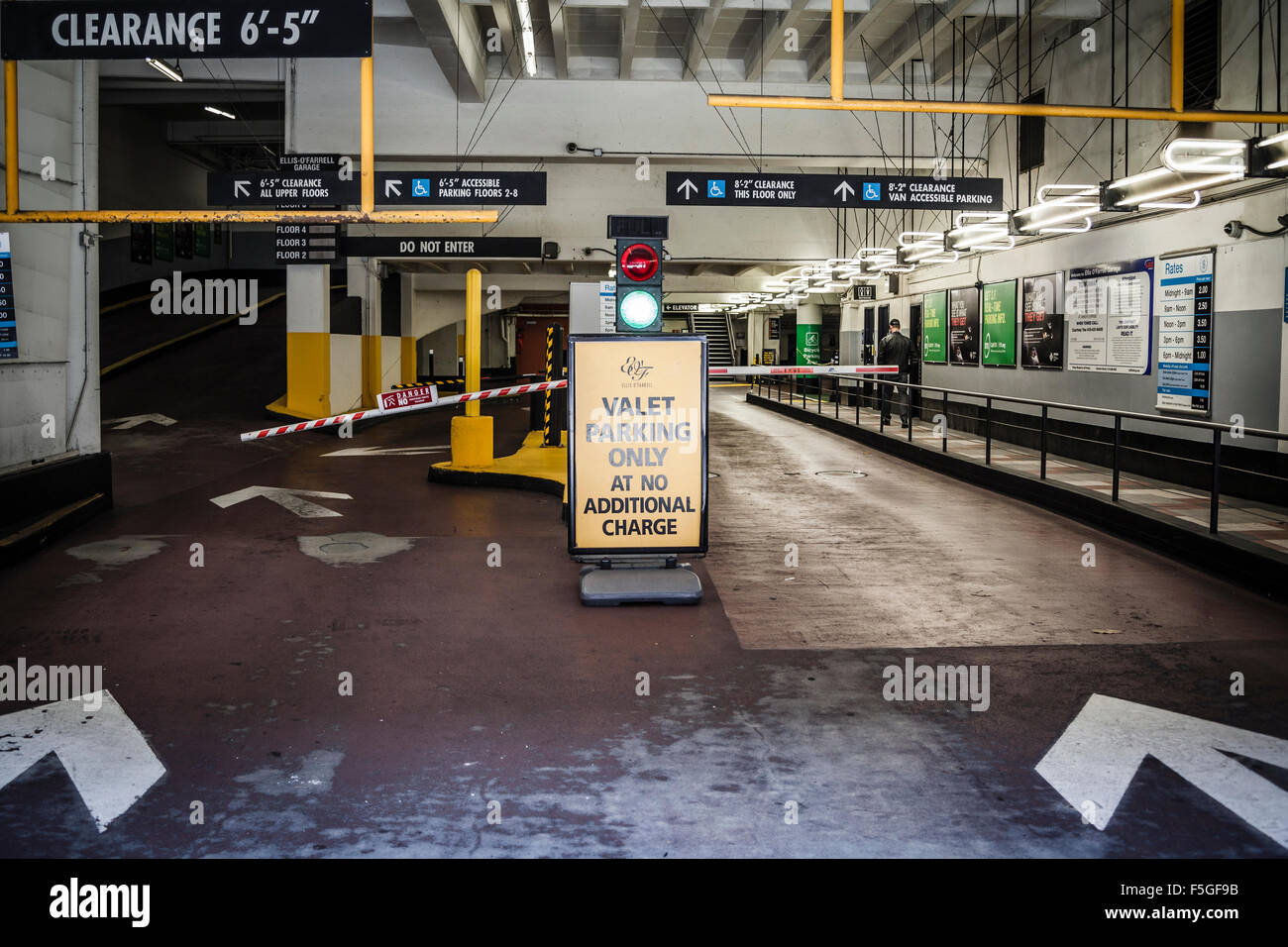 Parcheggio ingresso, San Francisco in California Foto Stock