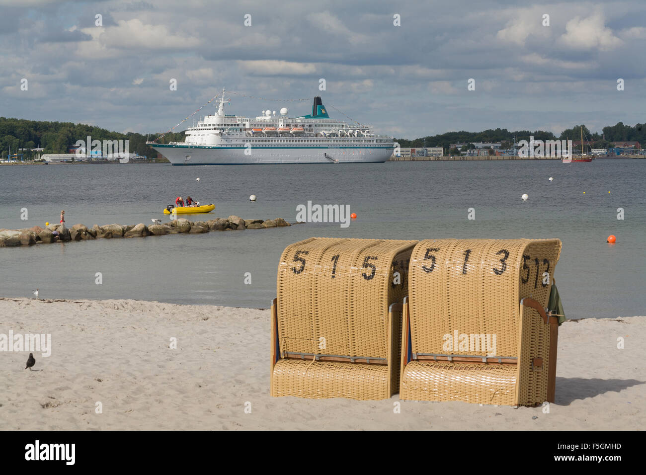 Eckernfoerde, Germania, la nave di crociera Albatros in Eckernfoerder Bay Foto Stock