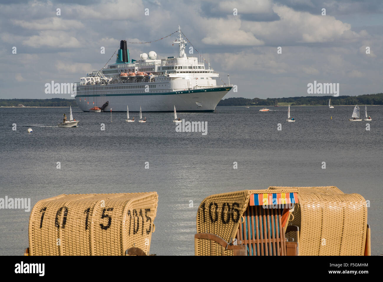 Eckernfoerde, Germania, la nave di crociera Albatros in Eckernfoerder Bay Foto Stock
