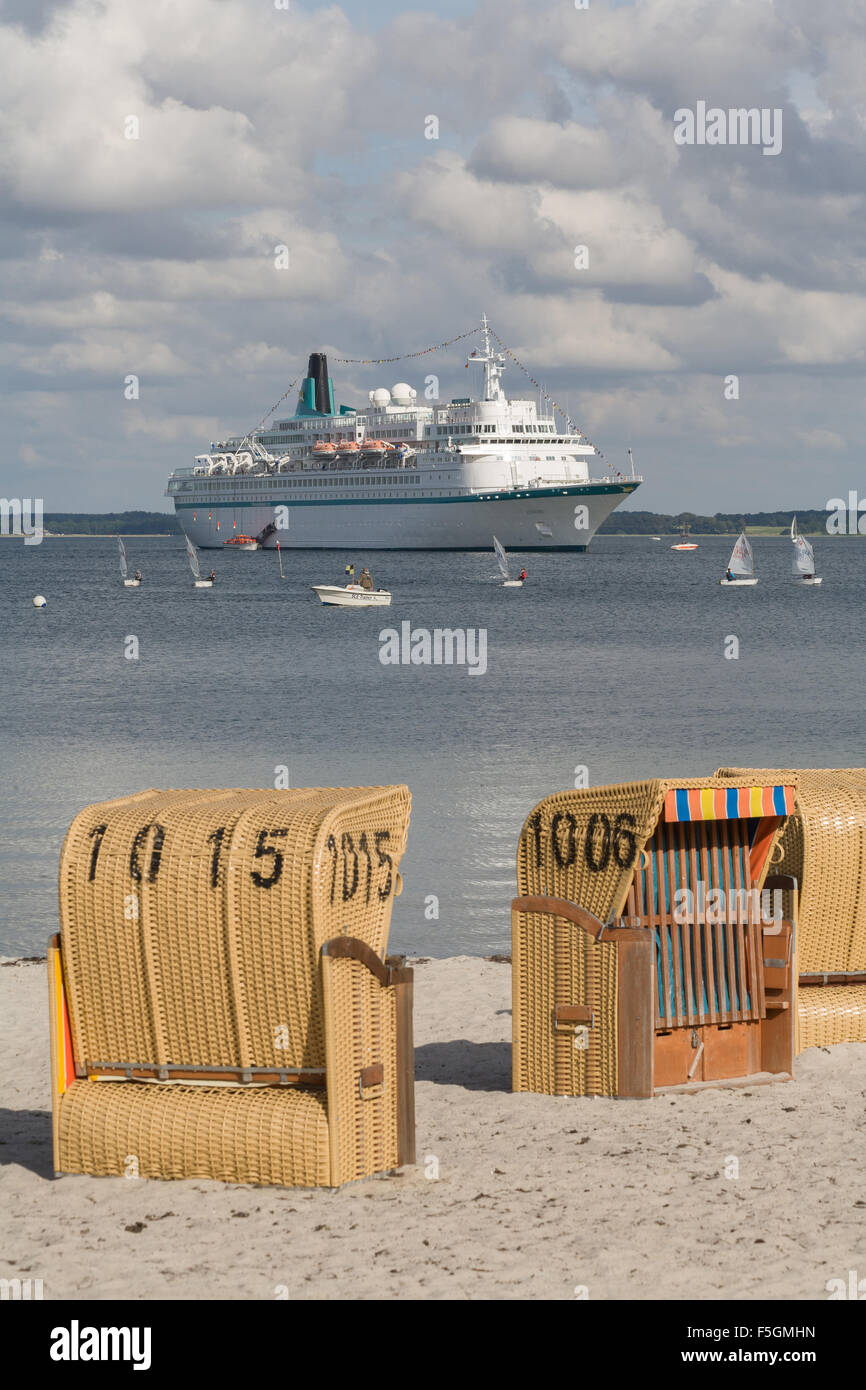Eckernfoerde, Germania, la nave di crociera Albatros in Eckernfoerder Bay Foto Stock