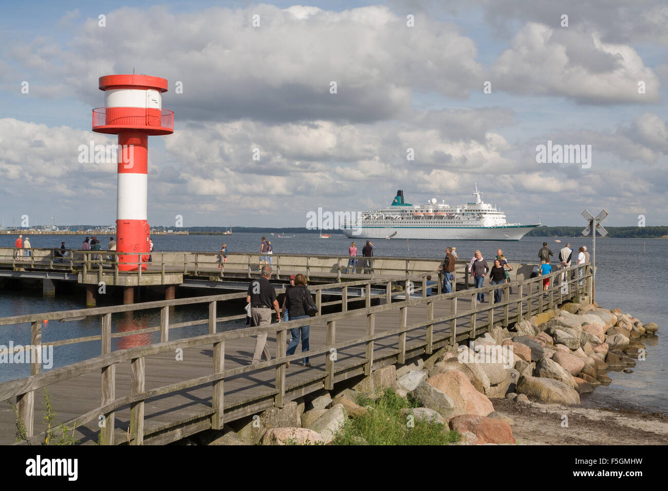 Eckernfoerde, Germania, la nave di crociera Albatros in Eckernfoerder Bay Foto Stock