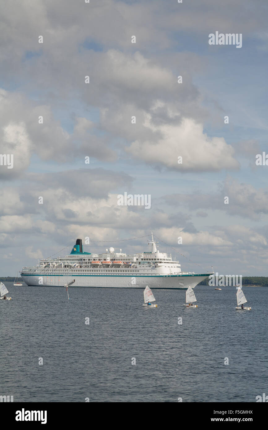 Eckernfoerde, Germania, la nave di crociera Albatros in Eckernfoerder Bay Foto Stock
