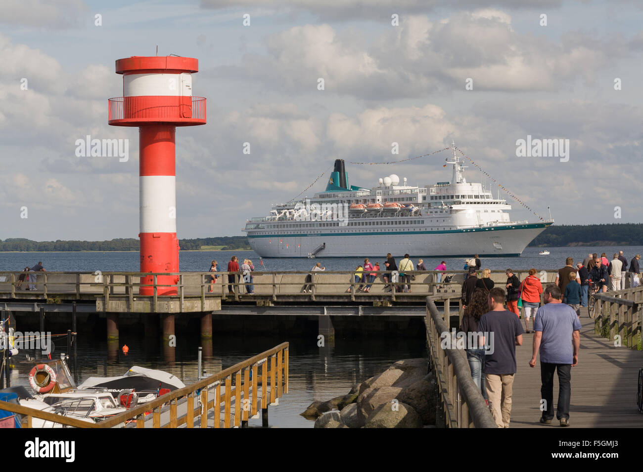 Eckernfoerde, Germania, la nave di crociera Albatros in Eckernfoerder Bay Foto Stock
