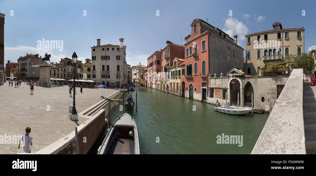 Venezia, Italia, Campo Santi Giovanni e Paolo il Rio dei Mendicanti Foto Stock