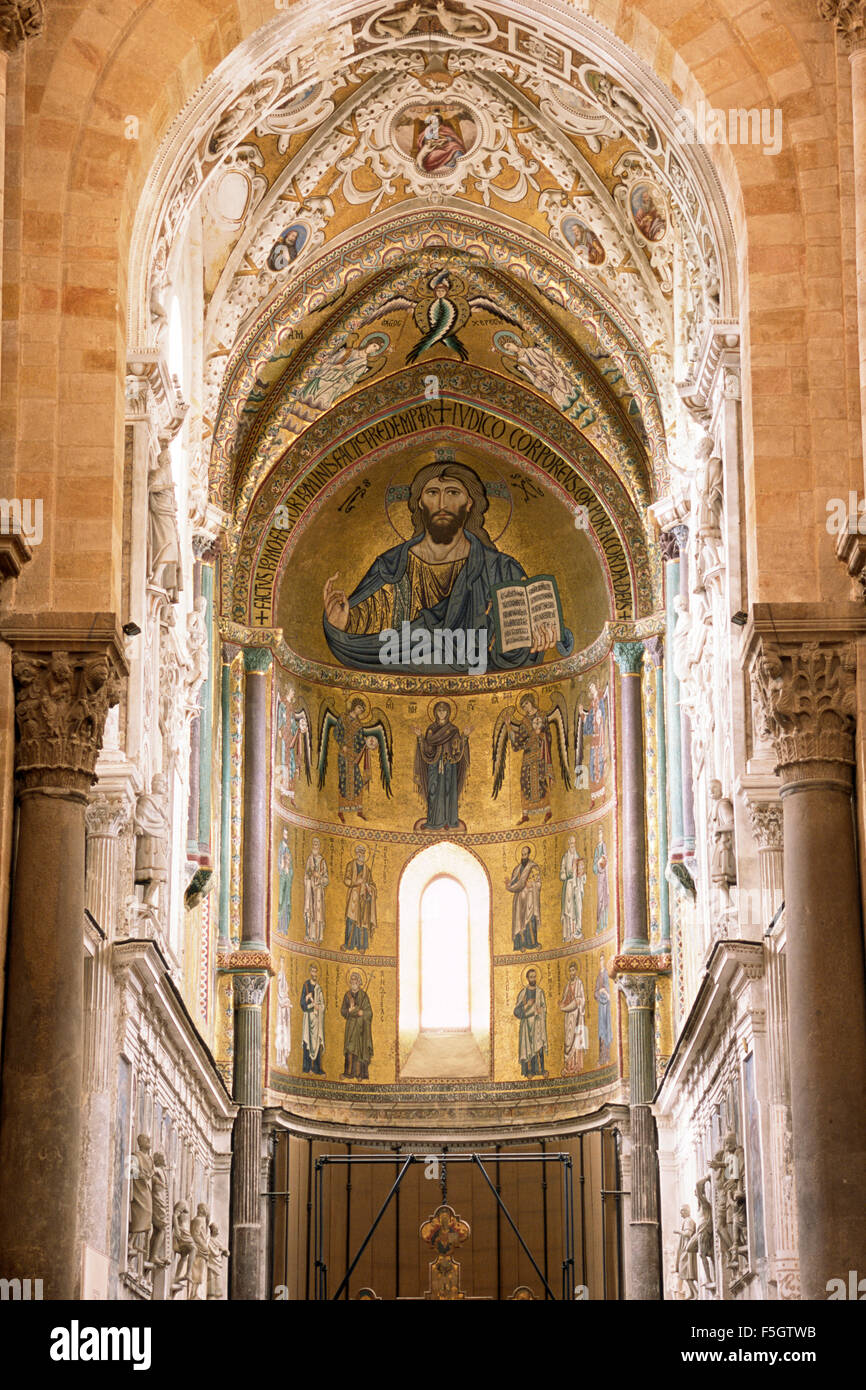 Duomo, Cefalù, Sicilia, Italia Foto Stock