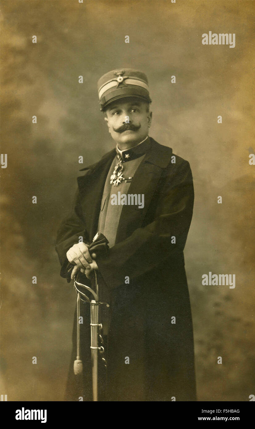 Officer del Regio esercito italiano Foto Stock