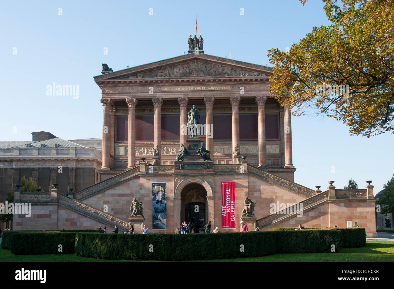 Alte Nationalgalerie sull isola dei musei di Berlino Foto Stock