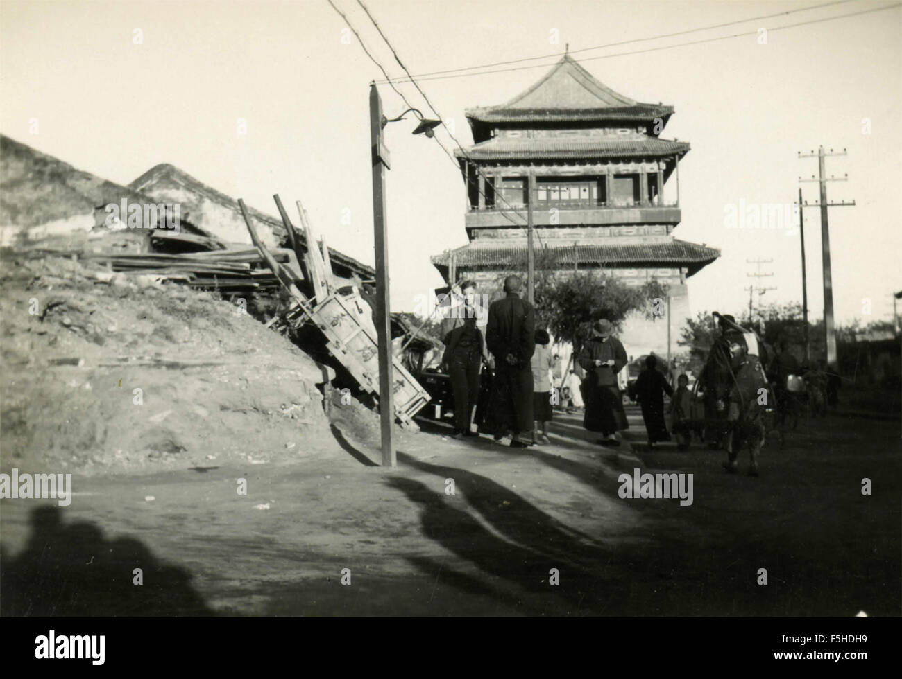 La Torre del Tamburo, Pechino, Cina Foto Stock