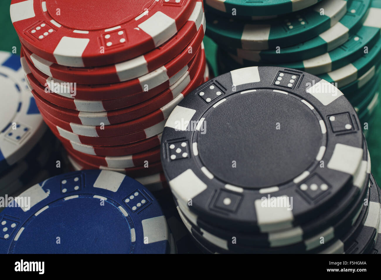 fiches per il poker Foto Stock