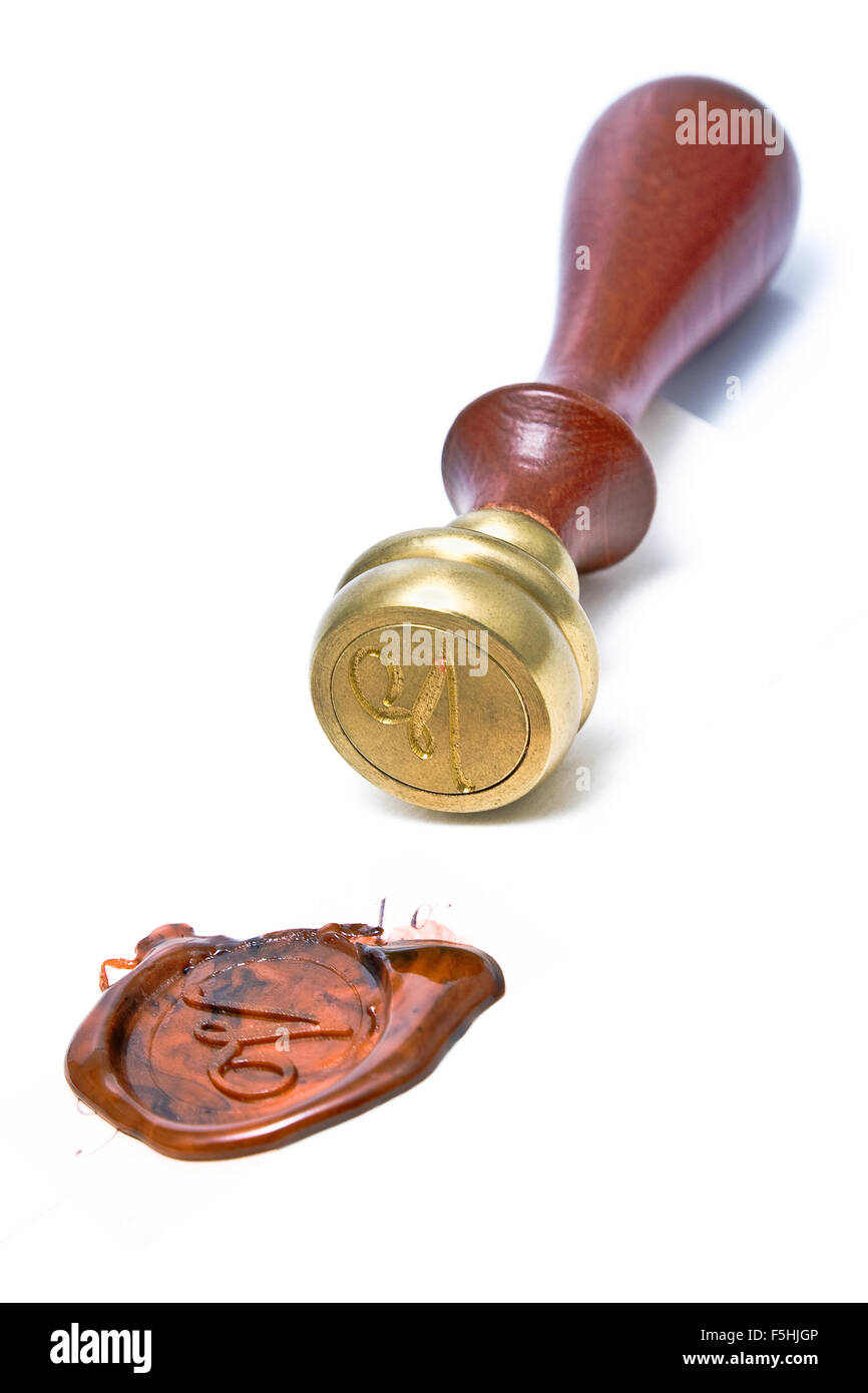 Timbro Con Sigillo Di Cera, Occhio Con Sigillo Di Cera, Testa