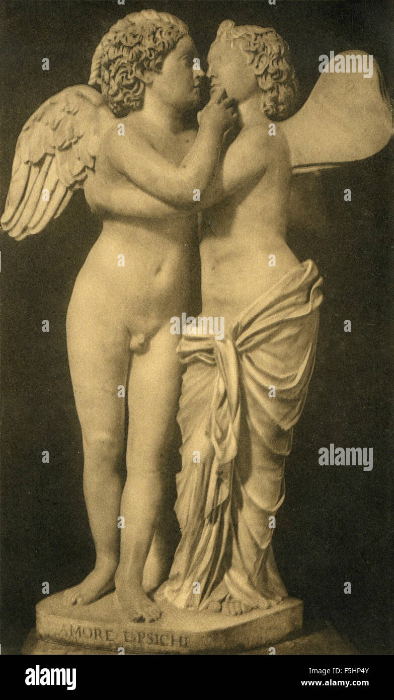 Statua di Amore e Psiche , Firenze, Italia Foto Stock