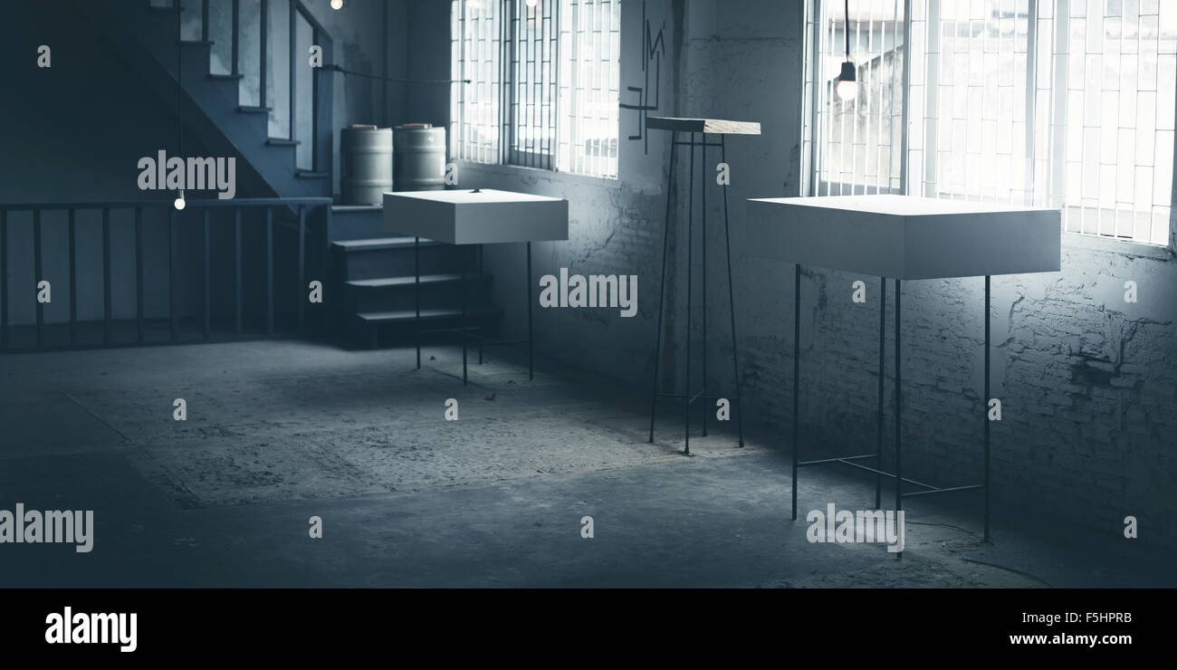 Minima Simplycity Camera Camera Architettura Design Concept Foto Stock