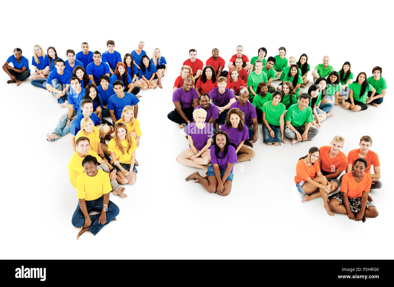 Mappa continente studente di college di collegamento il concetto del lavoro di squadra Foto Stock