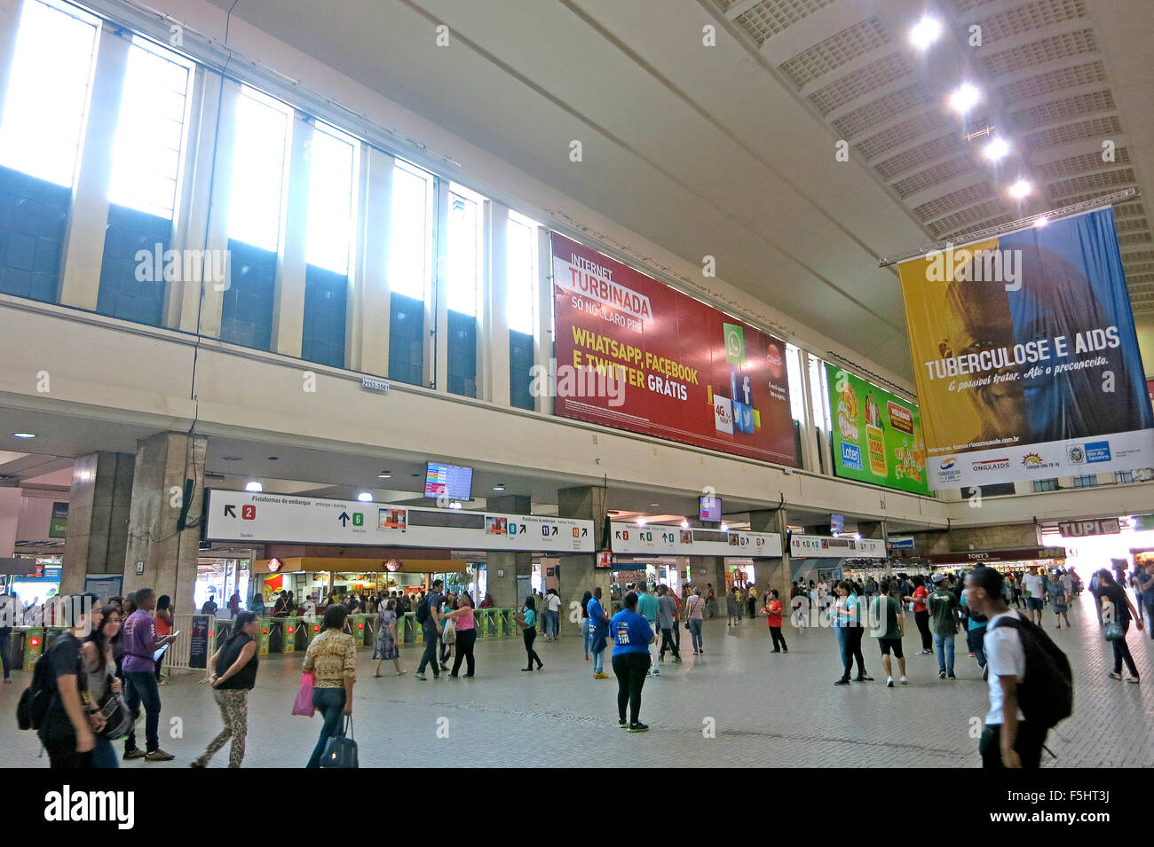 La stazione ferroviaria centrale di Rio de Janeiro in Brasile Foto Stock