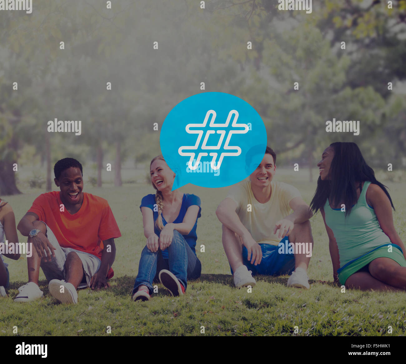 Icona hashtag Social Media Blog Post-NOZIONE Foto Stock