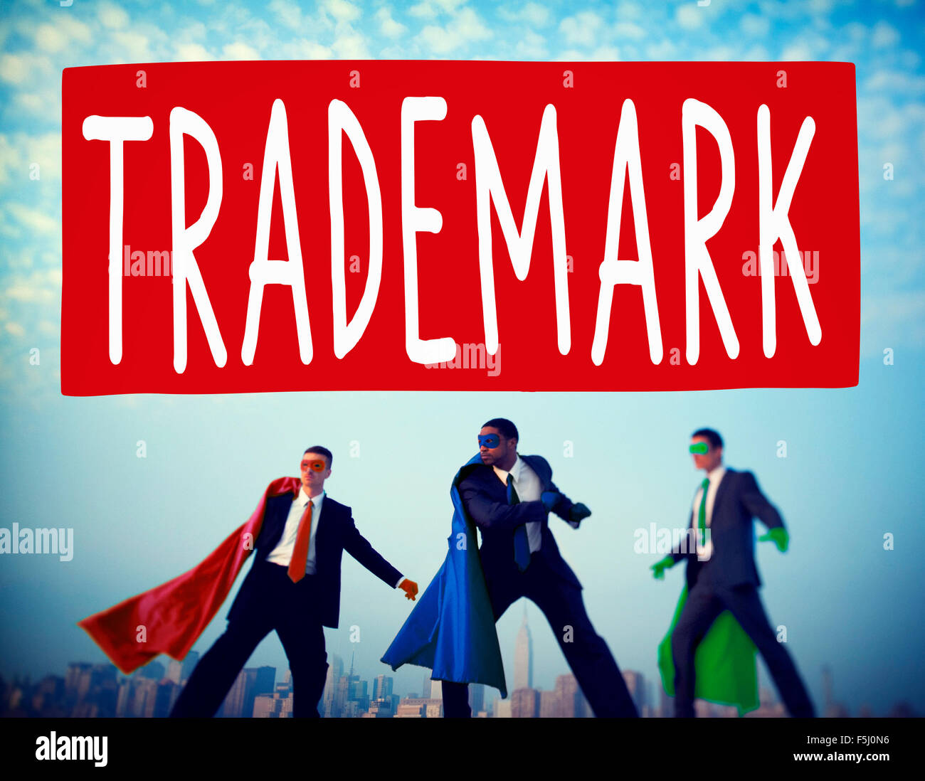 Marchio Product Marketing di identità Concetto di Copyright Foto Stock