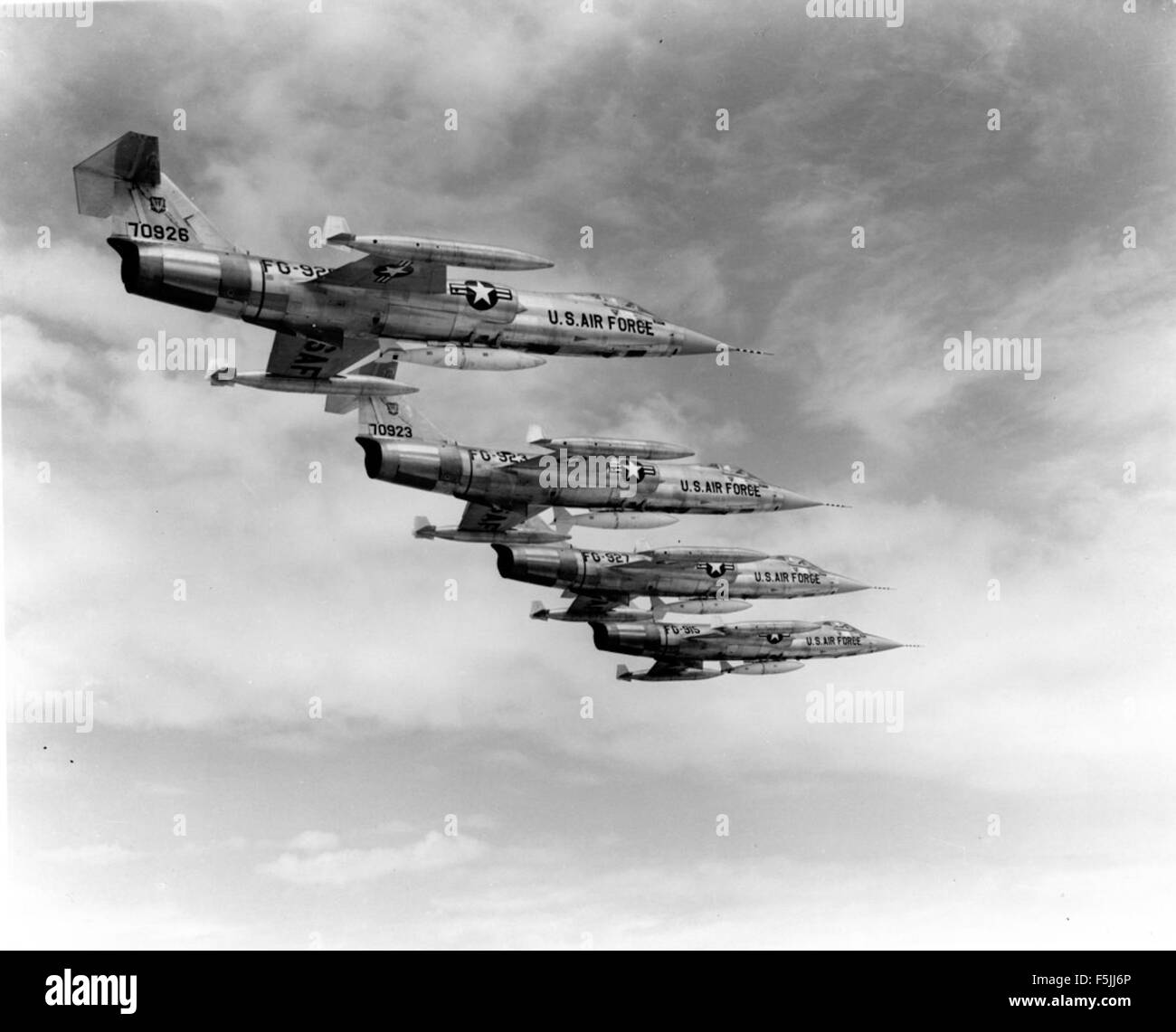 Il Lockheed F-104C Starfighter, numero di serie 57-0926, è un intercettore supersonico monomotore. Fa parte della serie F-104 sviluppata per la U.S. Air Force e presenta capacità di volo ad alta velocità e un design distintivo. Foto Stock