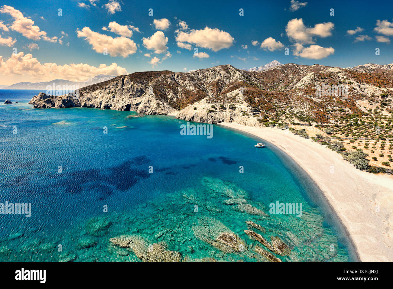 Agios Minas è la più esotica spiaggia di Karpathos, Grecia Foto Stock