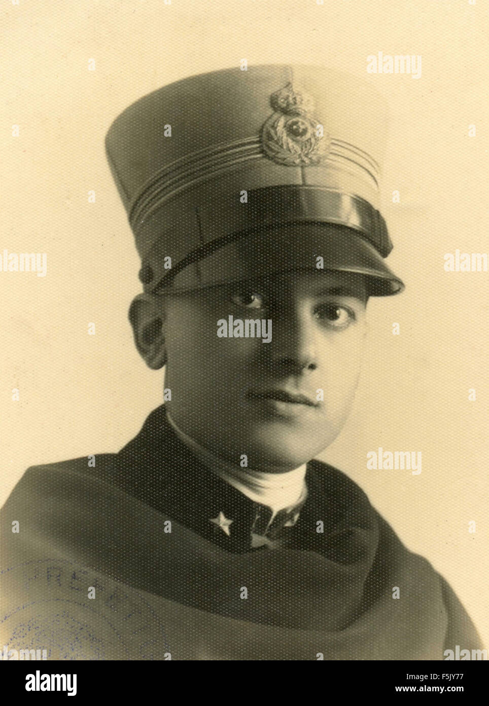 Un ufficiale del Regio esercito italiano Foto Stock